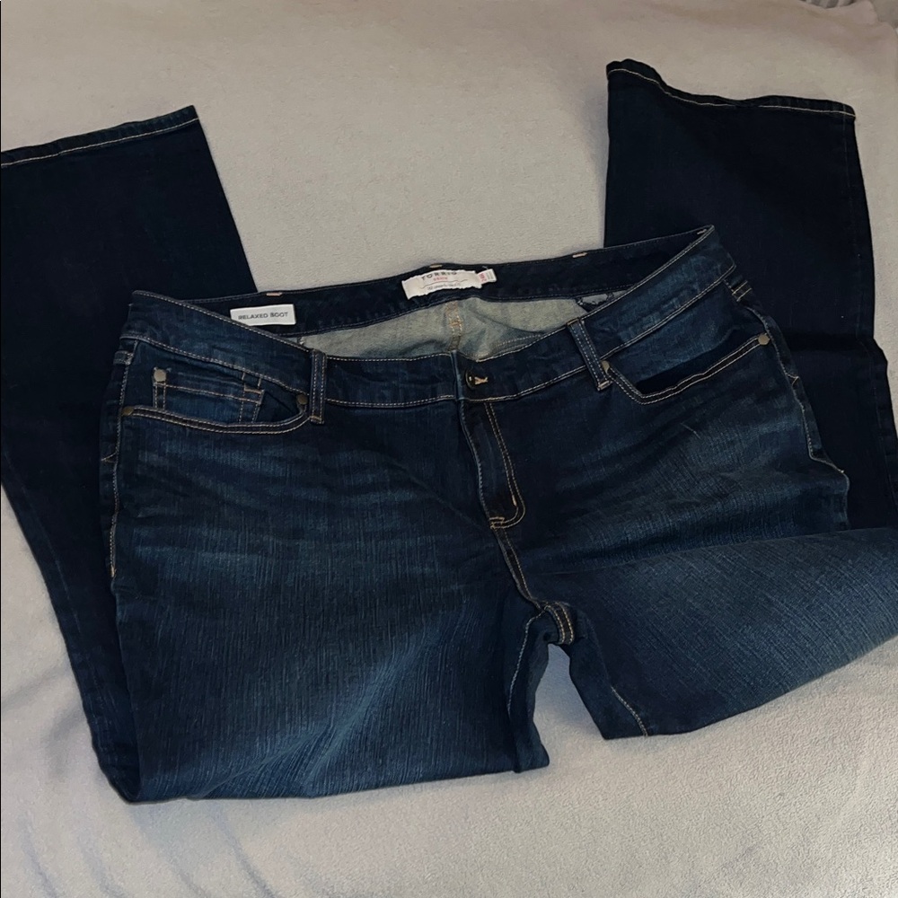 Torrid Dark Blue Boot Cut Jeans